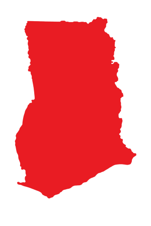 Ghana red map