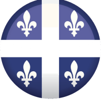 Quebec flag button